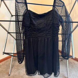 Elegant Black Long Sleeve Dress